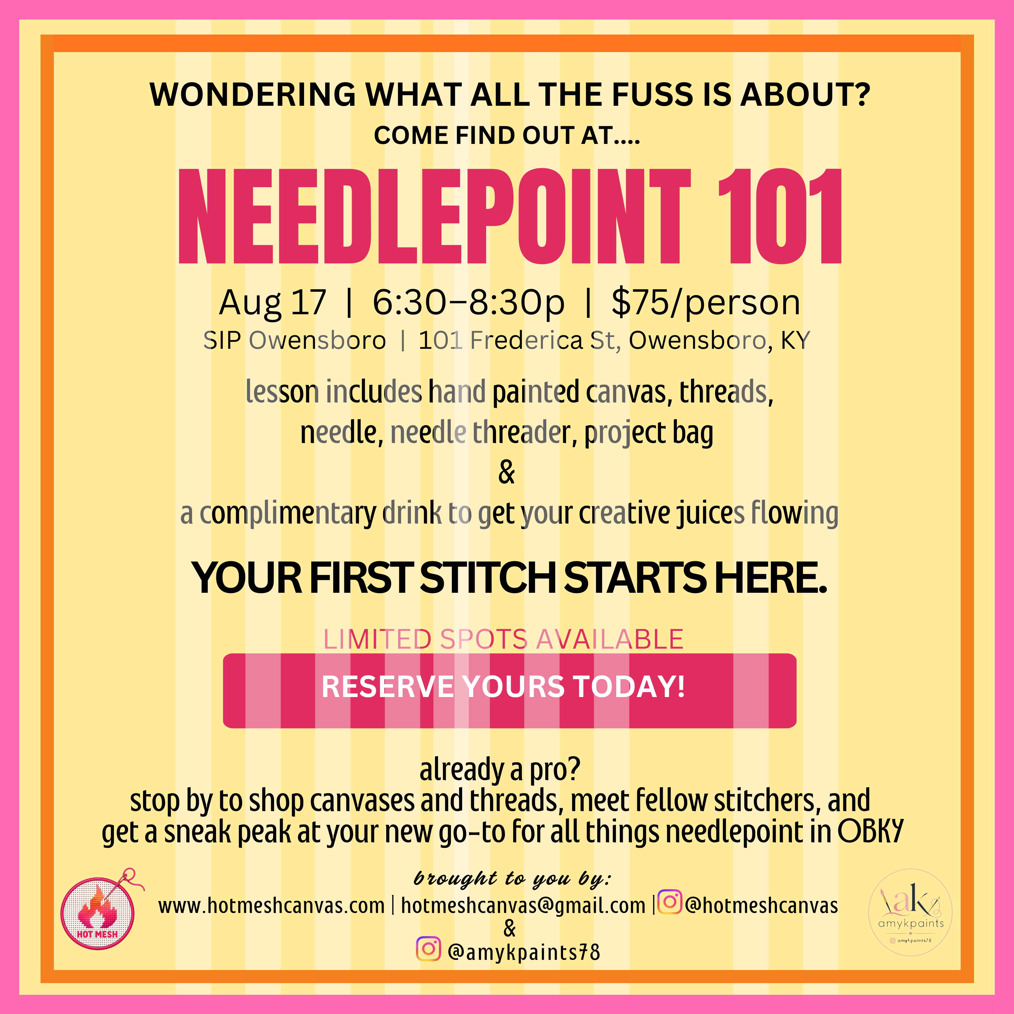 Needlepoint 101 Workshop